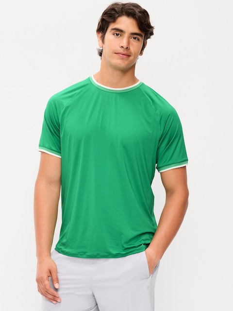 T-SHIRT TECH MODERNE À BORDS CONTRASTANTS