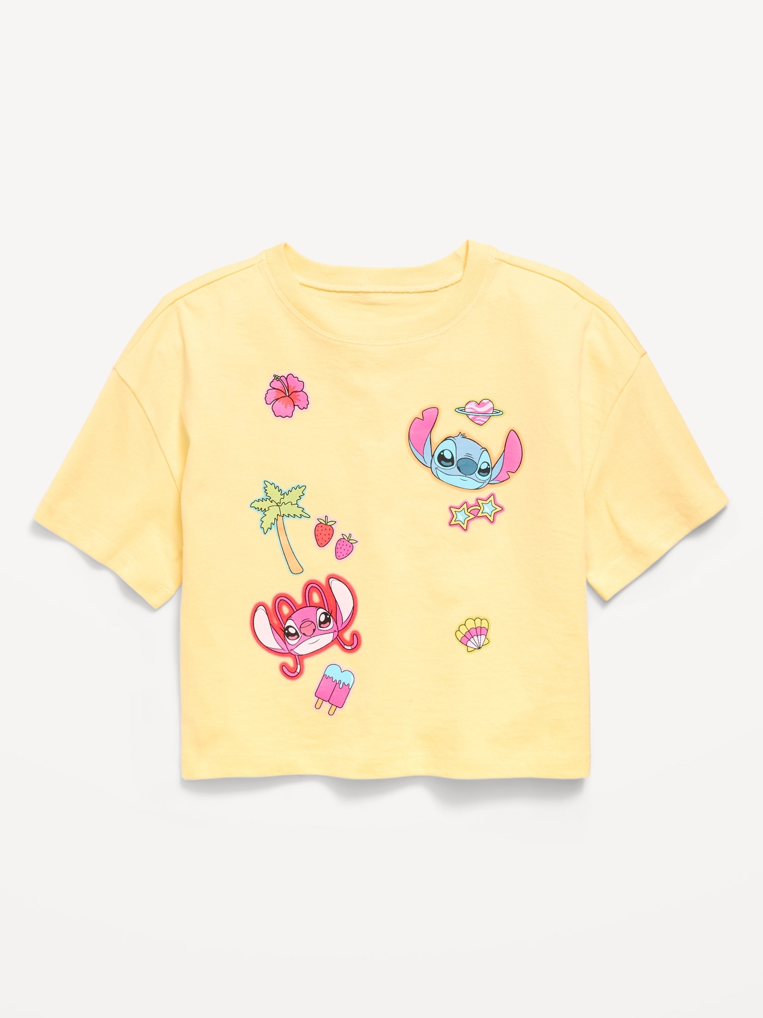 Disney© Stitch & Angel Boxy Graphic T-Shirt for Girls