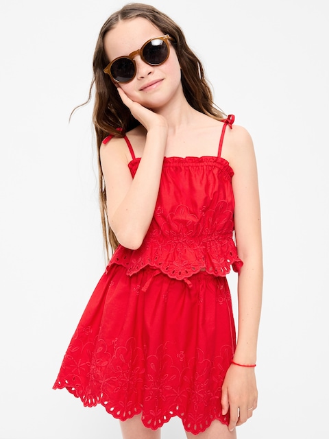 HAUT SANS MANCHES NOUÉ AUX ÉPAULES POUR FILLE