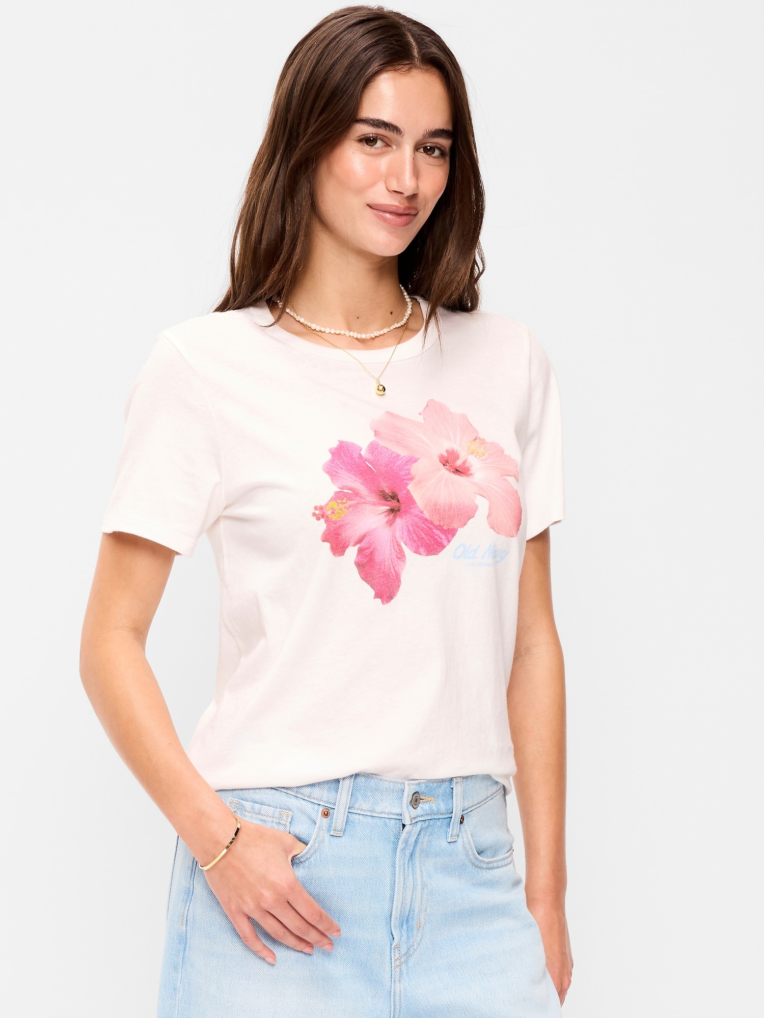 T-SHIRT PASSE-PARTOUT RAS DU COU À LOGO IMPRIMÉ