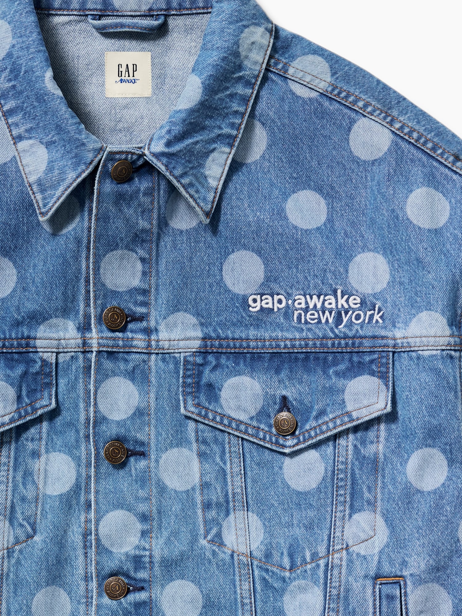 Gap × Awake NY オーバーサイズ 水玉 アイコンデニムジャケット