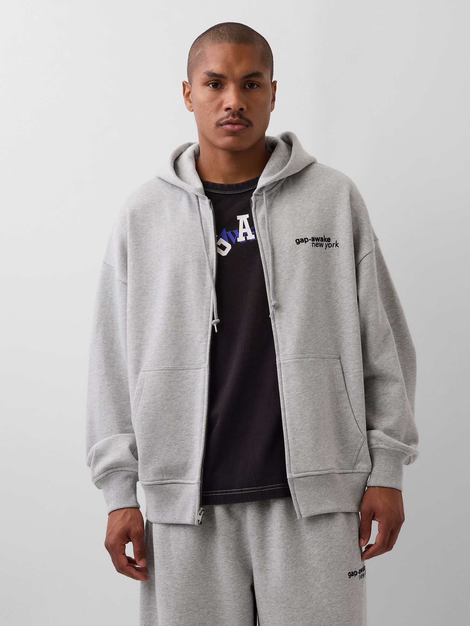 Gap ×Awake ヘビーウェイト オーバーサイズ ジップアップパーカー M Gap × Awake NY ヘビーウェイト オーバーサイズ ロゴ ジップアップパーカー