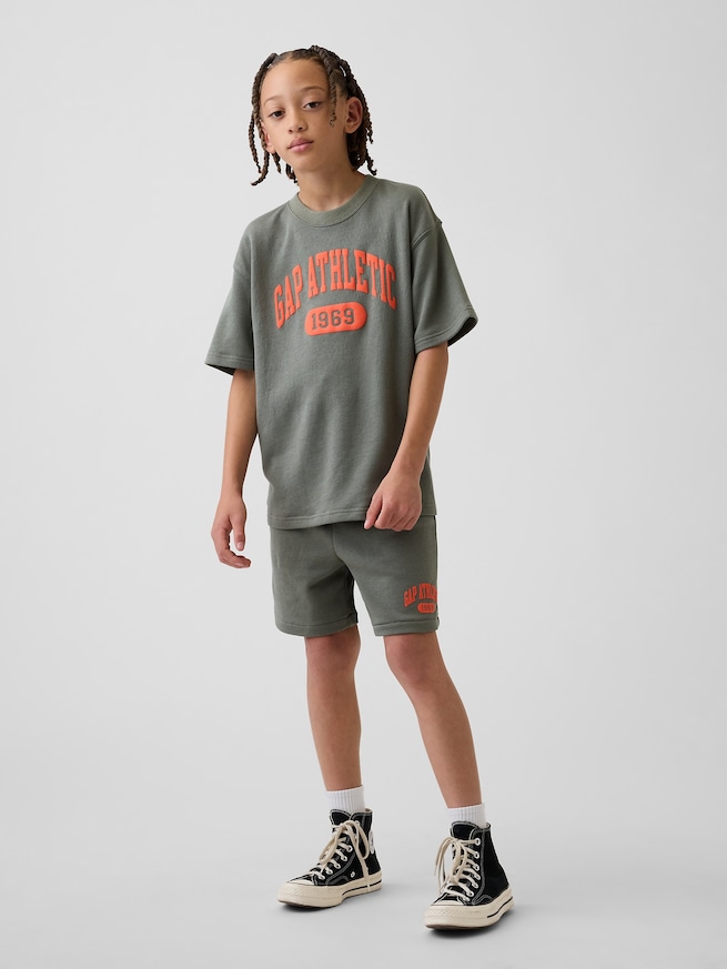 リラックスフィット プルオン フレンチテリー ショートパンツ (キッズ)-0