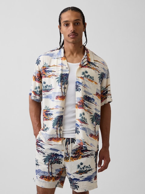 Relaxed Camp Collar Shirt