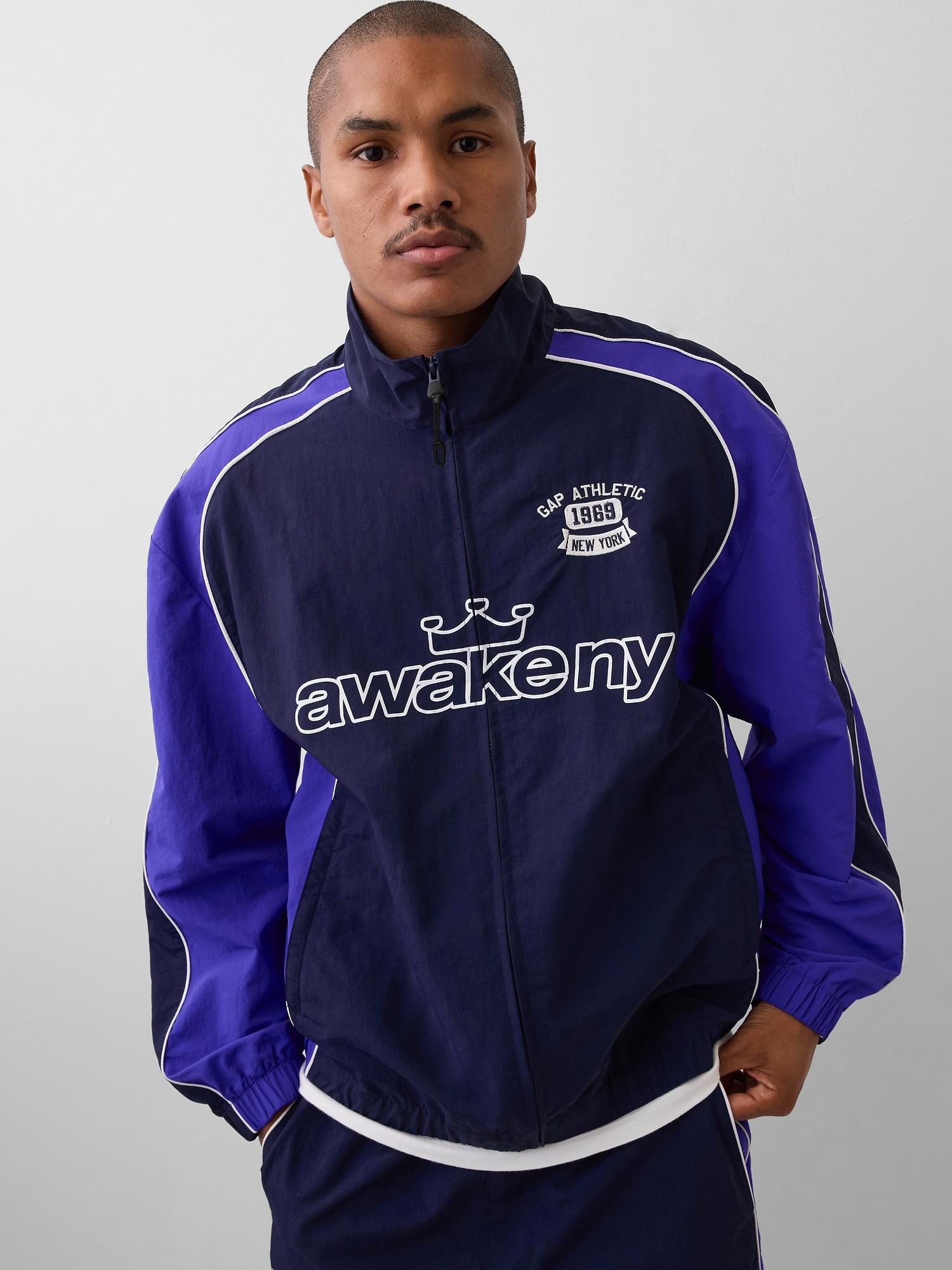 Gap &times; Awake NY リサイクル オーバーサイズ トラック ジャケット-0