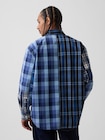 Gap &times; Sean Wotherspoon オーバーサイズ パッチワーク プレイド ロゴシャツ-2
