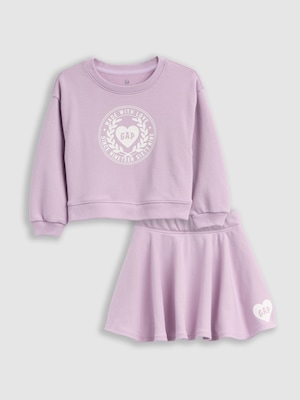 ヴィンテージソフト フレンチテリー GAPロゴ ミニスカート・スコートセット (幼児・ベビー)