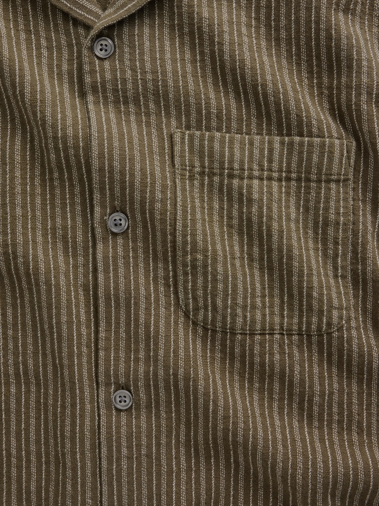 Dobby Stripe Relaxed Straight-Hem Shirt