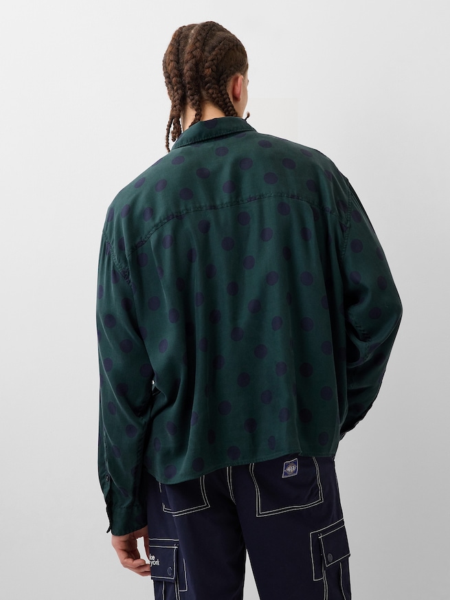 Gap &times; Awake NY ツイル ドット ビッグシャツ-2