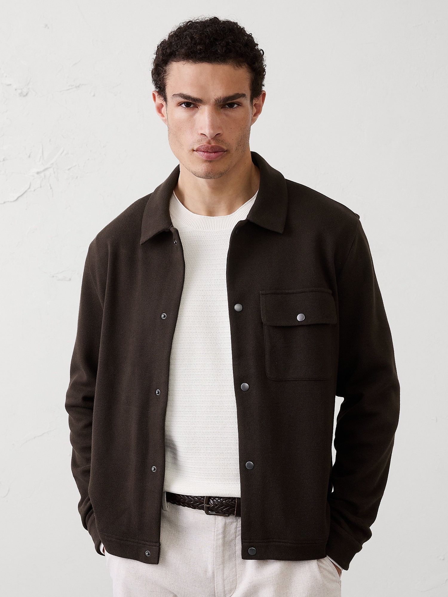 Knit Shirt Jacket