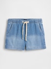 イージーウエスト デニムショートパンツ-2