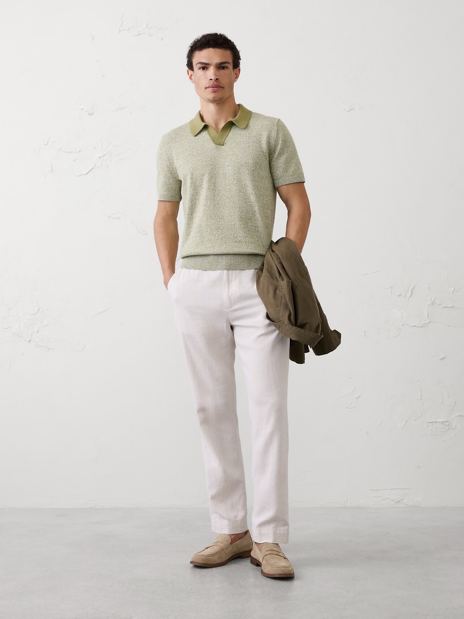 Johnny Collar Marled Polo