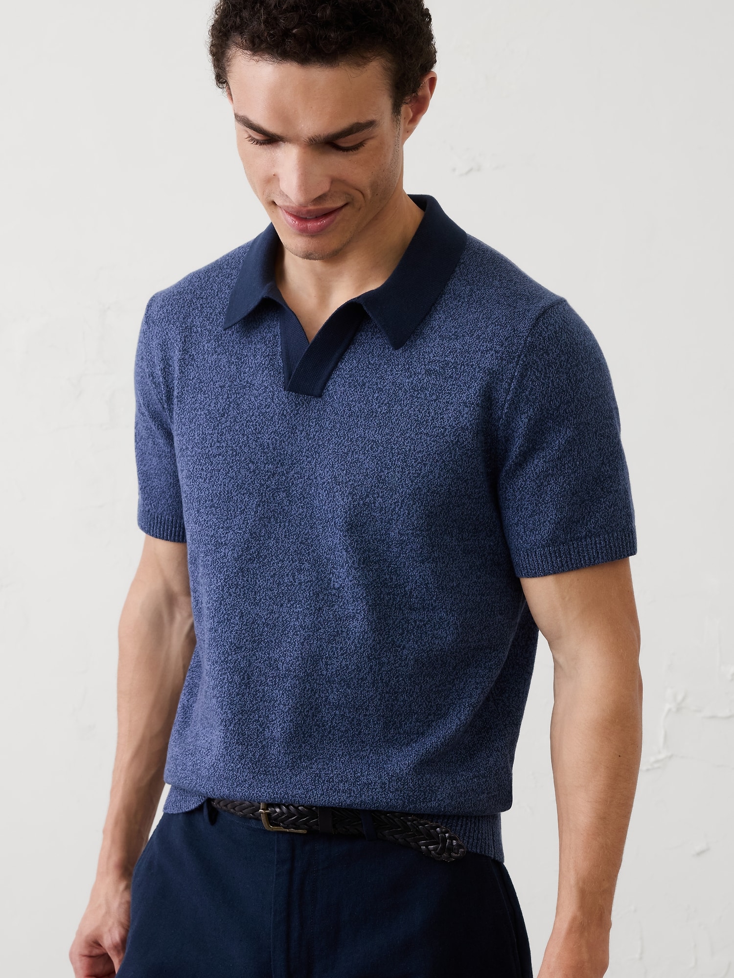 Johnny Collar Marled Polo