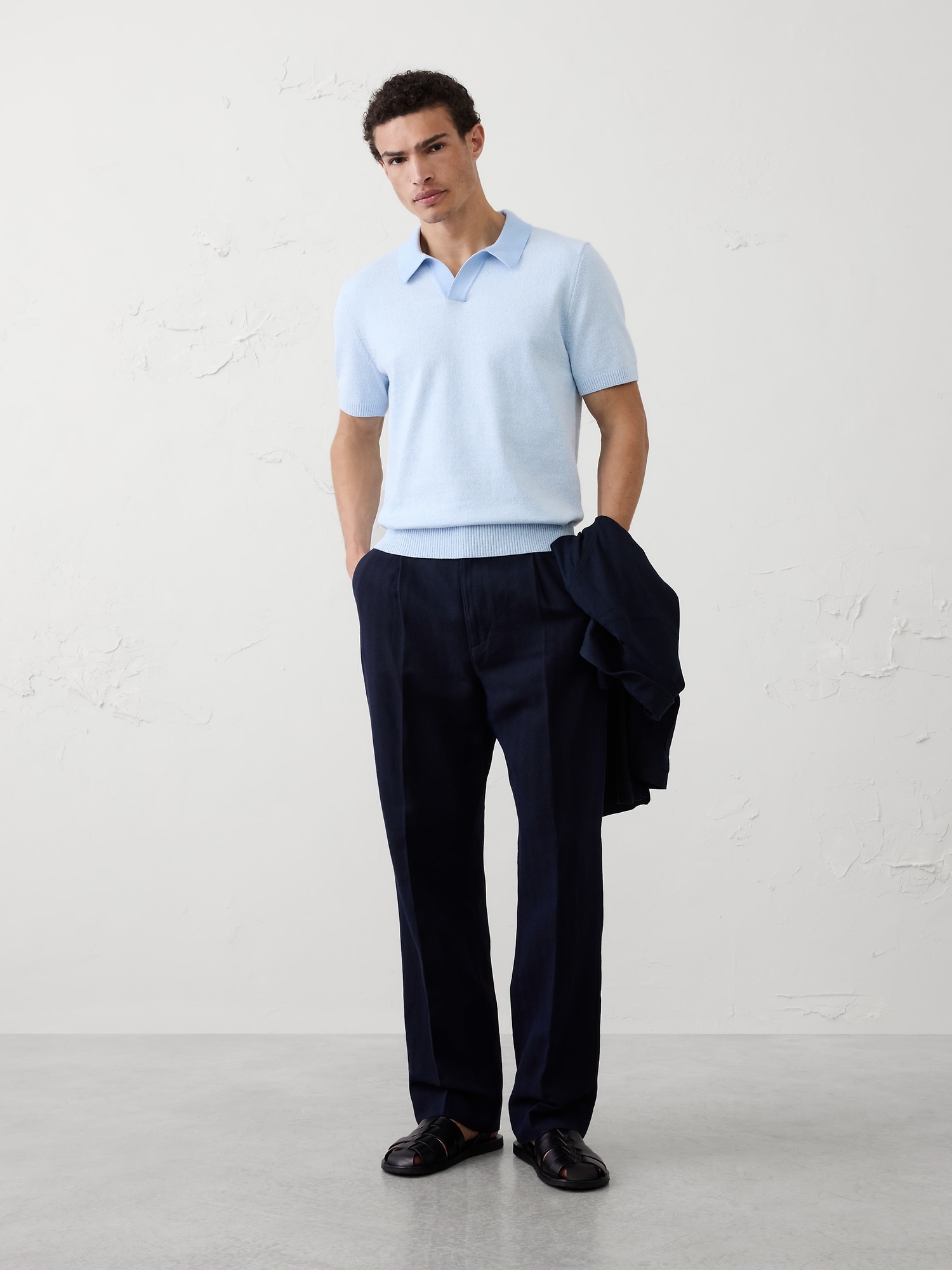 Johnny Collar Marled Polo