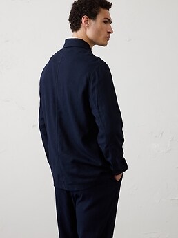 Linen-Blend Chore Jacket | Banana Republic Factory