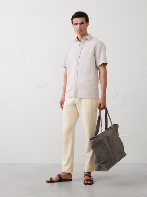Linen-Blend Pant