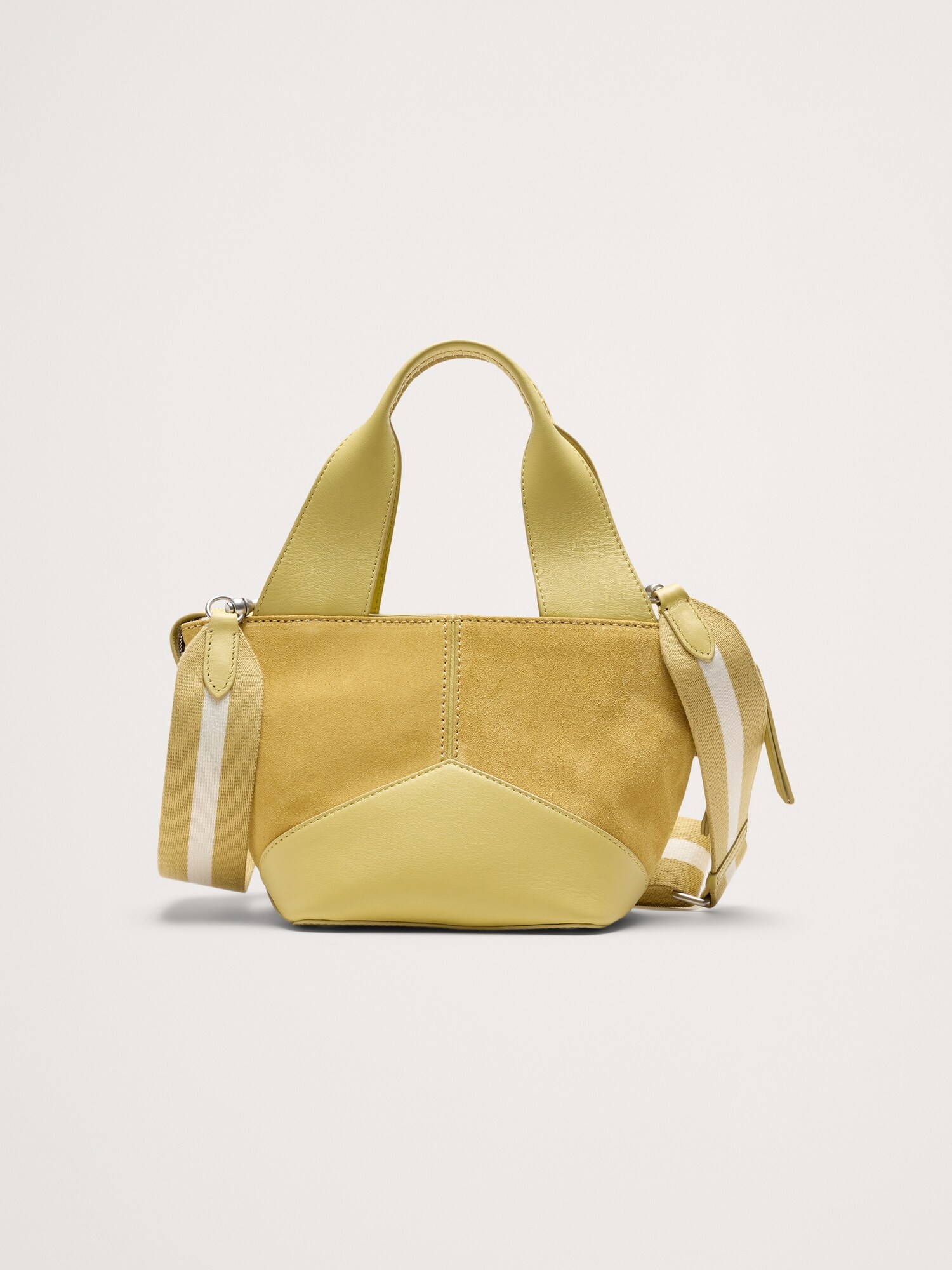 レザー & スエード ミニ ジップトート-2