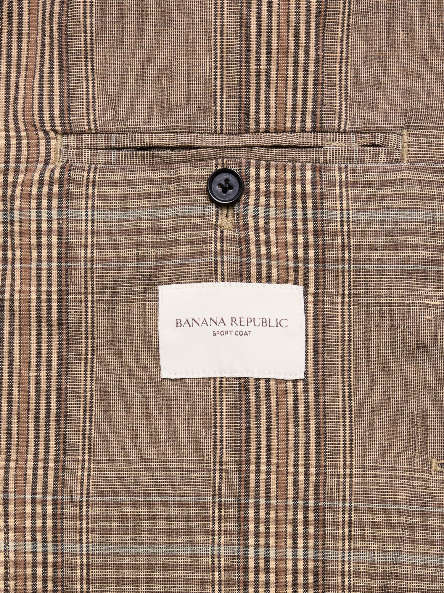 Italian Plaid Cotton-Linen Blazer