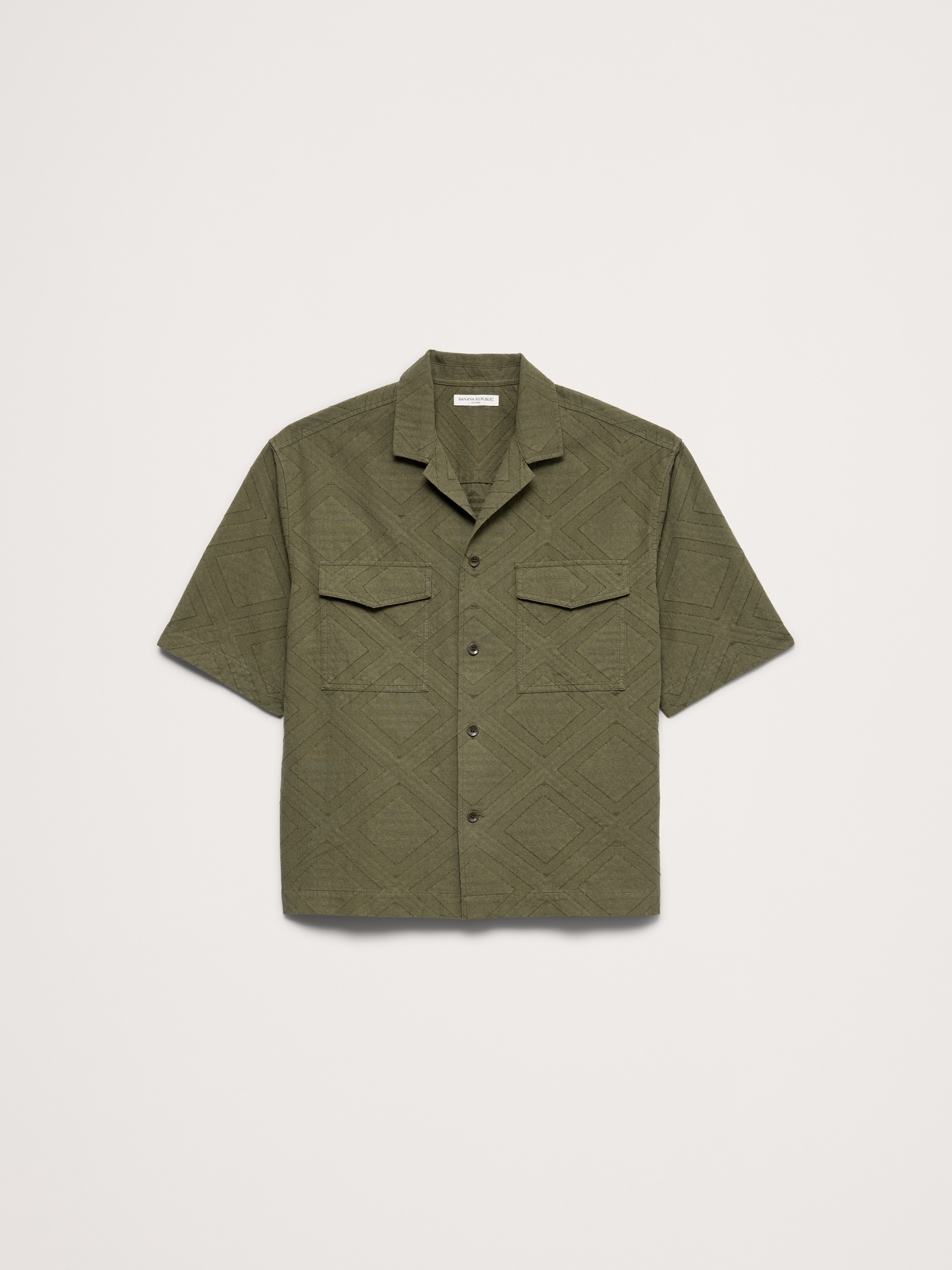 リラックスフィット ジャカード リゾートシャツ-3