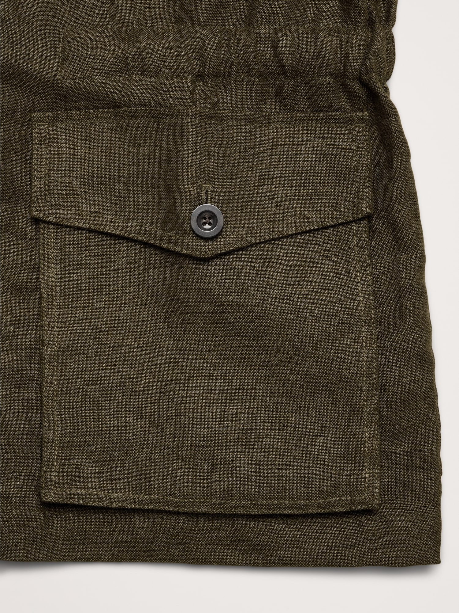 Linen Canvas Utility Jacket