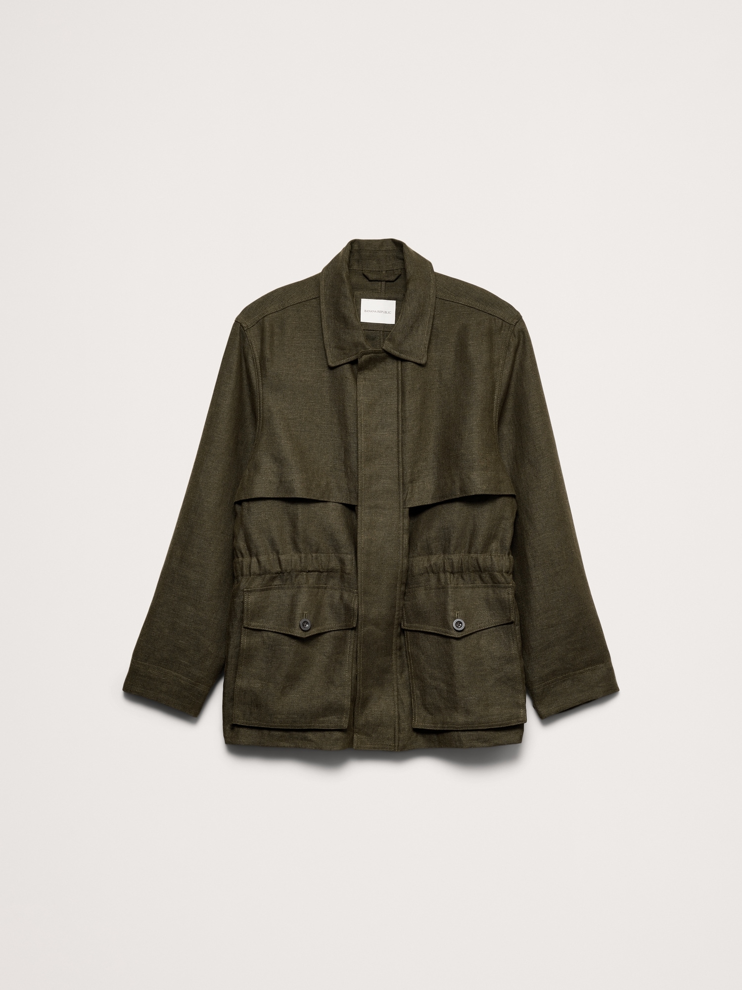 Linen Canvas Utility Jacket