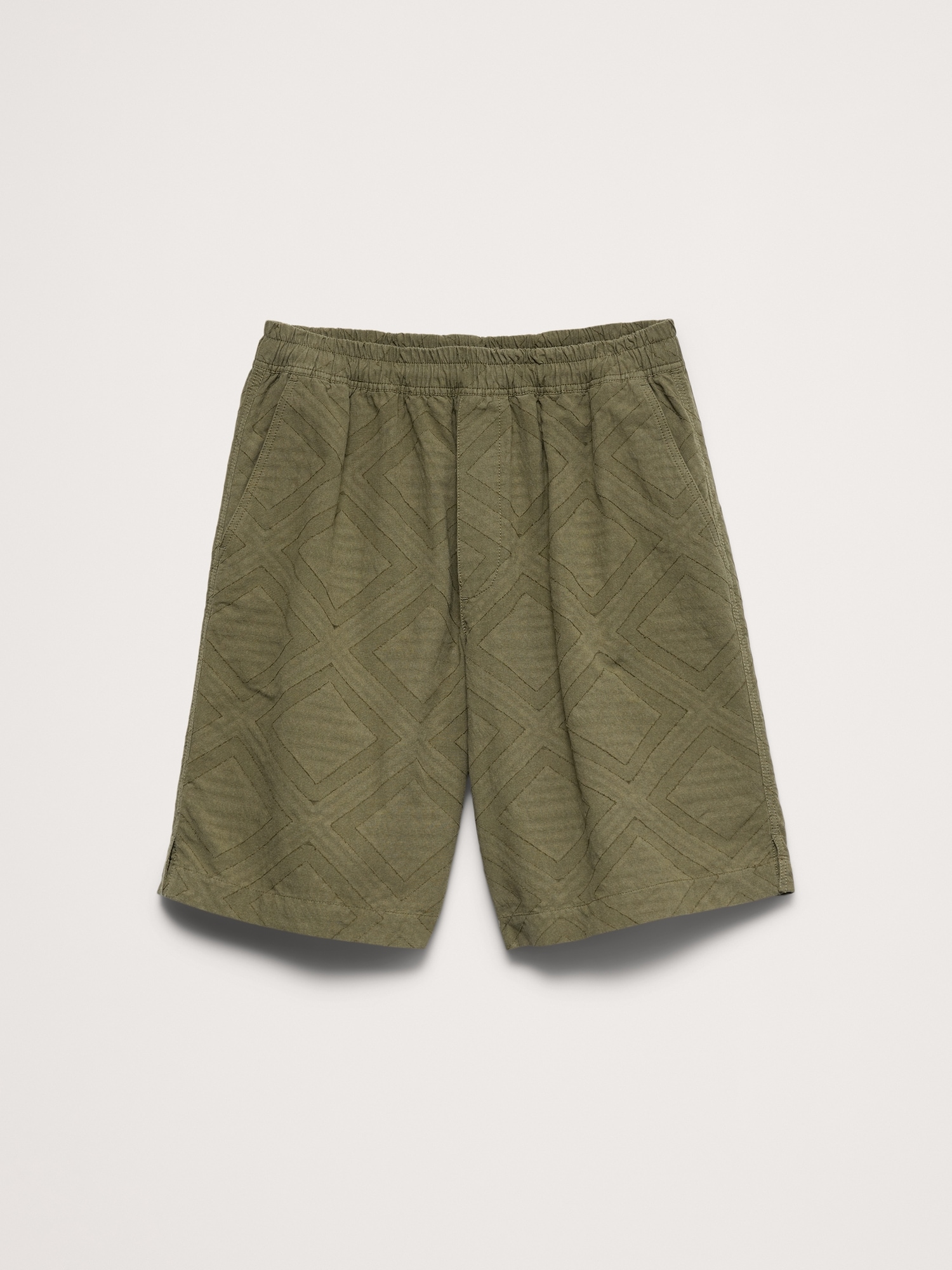 11インチ コットン ジャカード プルオンショートパンツ-4