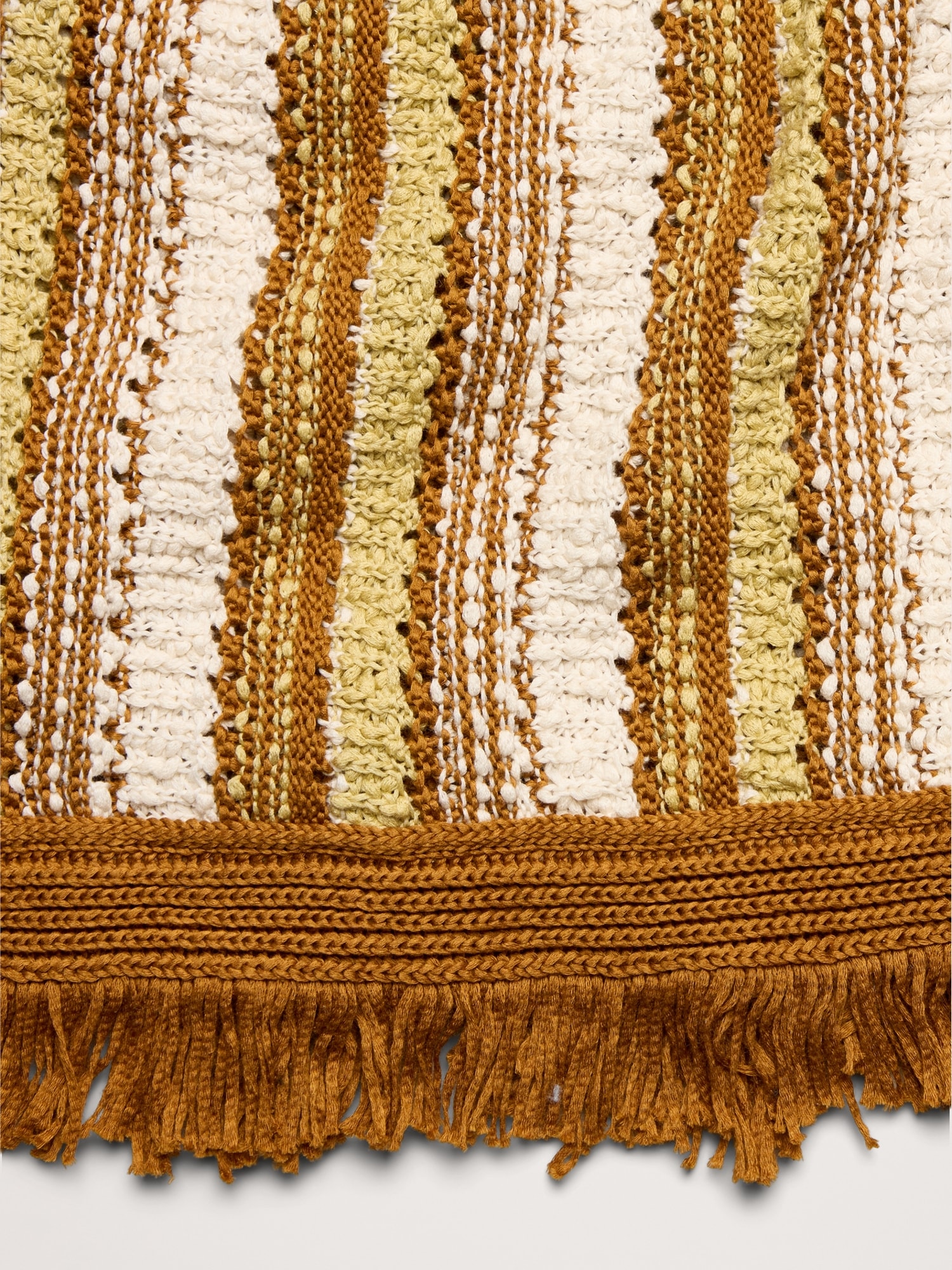 Fringe Cotton Polo Cardigan