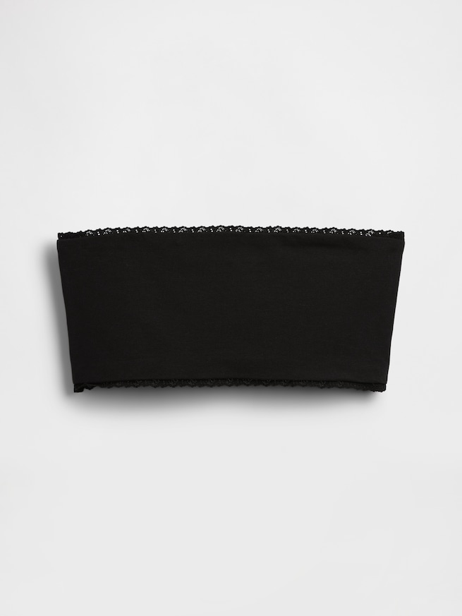 オーガニック ストレッチコットン レーストリミング バンドゥブラレット-3