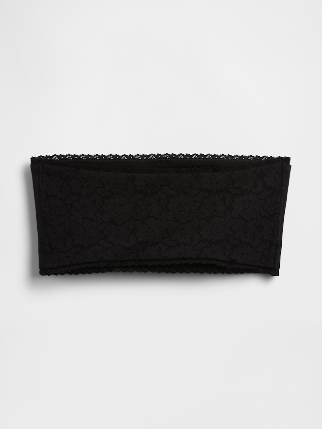 オーガニック ストレッチコットン レーストリミング バンドゥブラレット-4