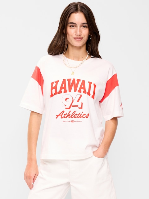 T-SHIRT AMPLE RAS DU COU À MANCHES COURTES.