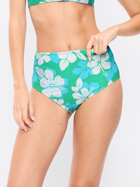 CULOTTE DE BIKINI À TAILLE HAUTE À MOTIF