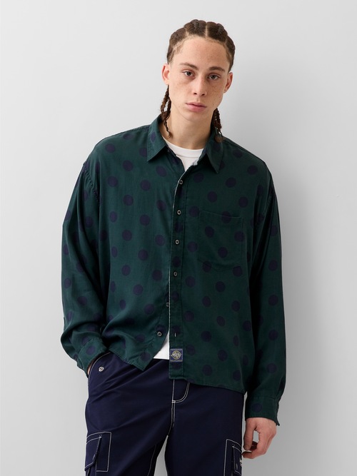 Gap &times; Awake NY ツイル ドット ビッグシャツ
