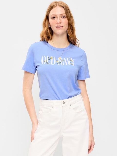 T-SHIRT PASSE-PARTOUT RAS DU COU À LOGO IMPRIMÉ