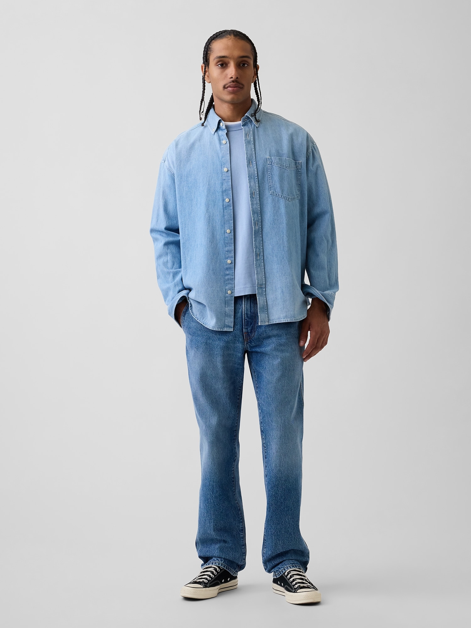 Get Blue Relaxed Straight Trouser Jeans