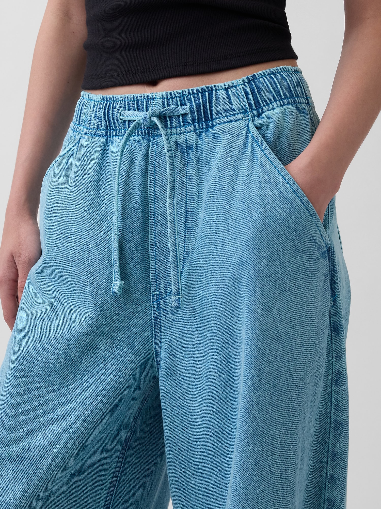 ミッドライズ ウルトラソフト イージーウエスト ホースシューデニム-4