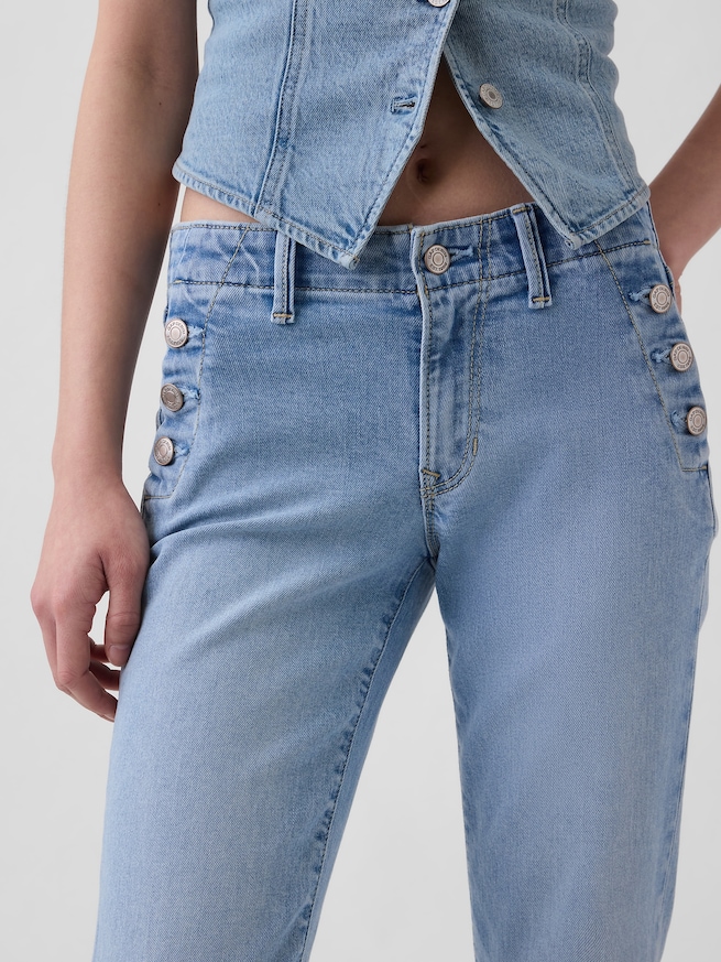 ローライズ ロング＆リーン セーラーデニムパンツ-4