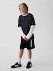 GapKids マインクラフト リラックスフィット プルオン ショートパンツ-2