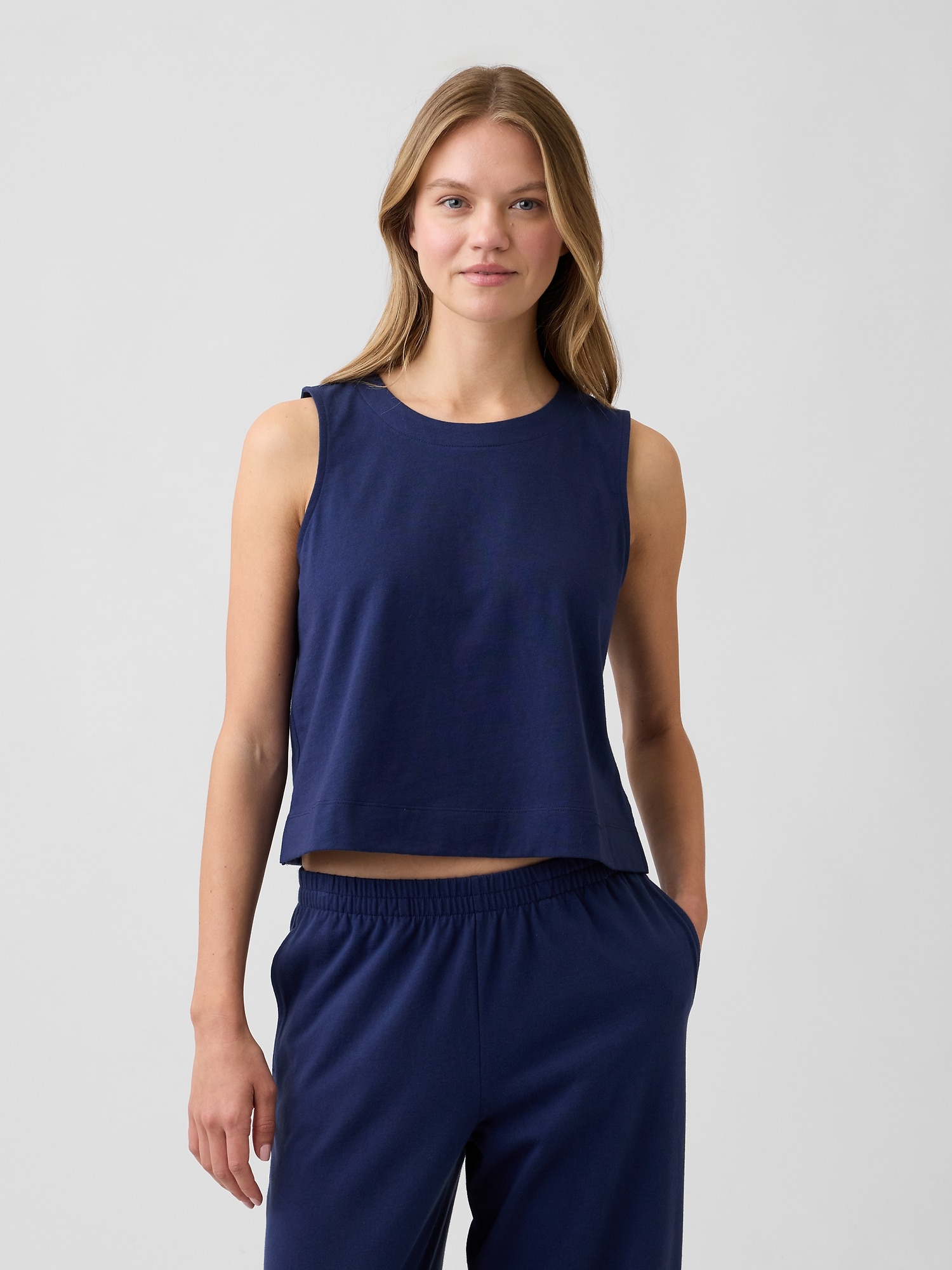 Crewneck PJ Shell Tank Top