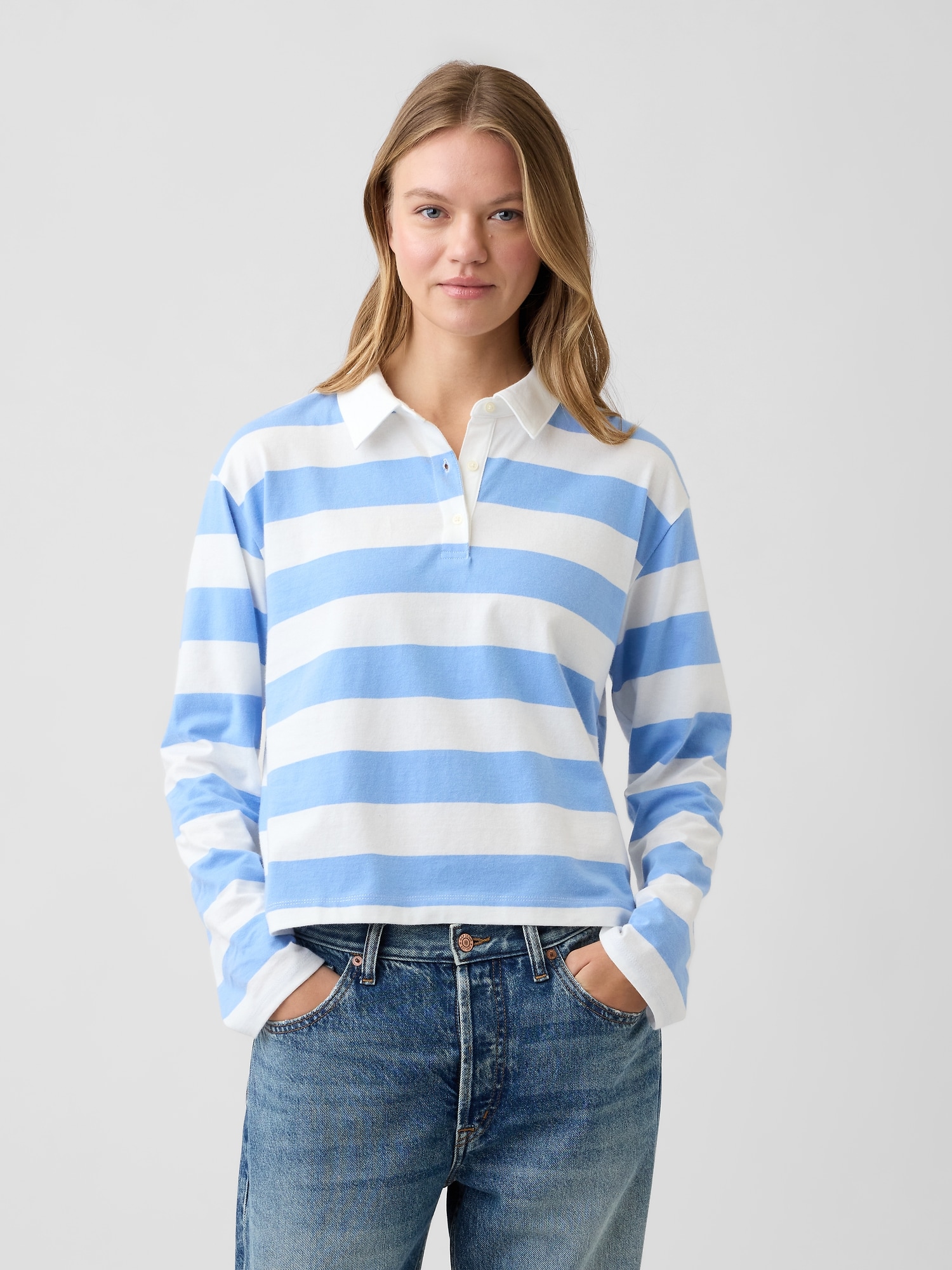 Relaxed Rugby Polo Shirt