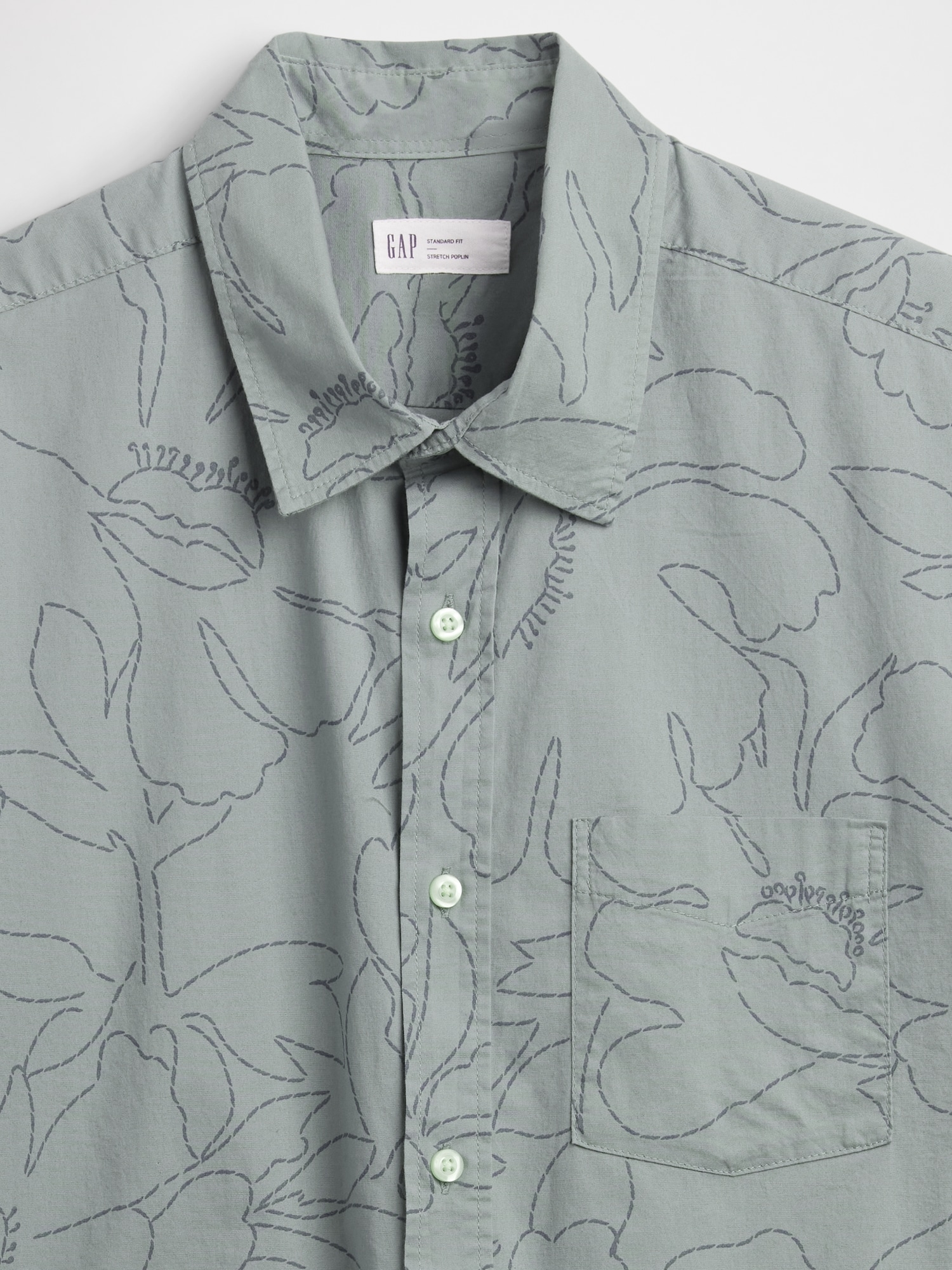 スタンダードフィット ストレッチ ポプリンシャツ-3