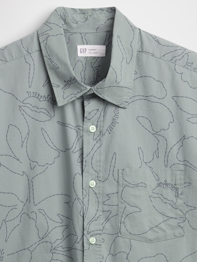 スタンダードフィット ストレッチ ポプリンシャツ-3