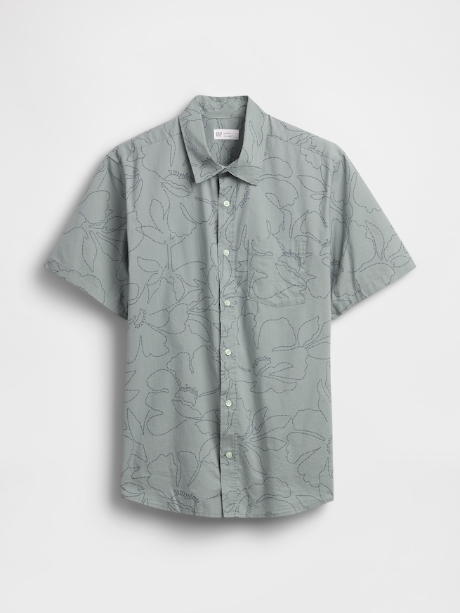 スタンダードフィット ストレッチ ポプリンシャツ-5