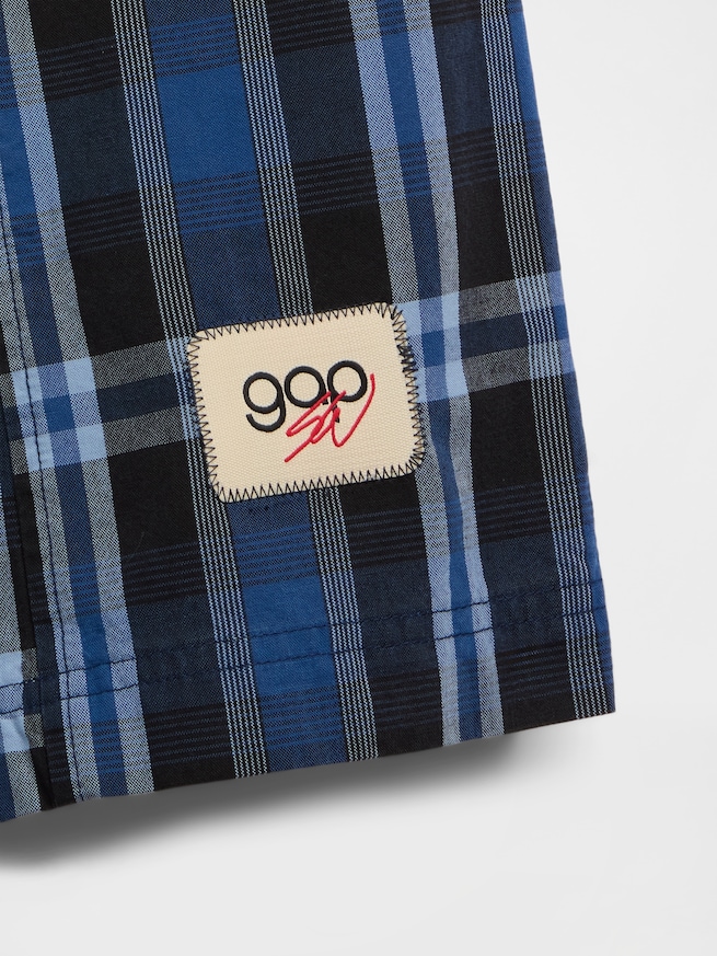 Gap &times; Sean Wotherspoon バギー パッチワーク プレイドショートパンツ-4