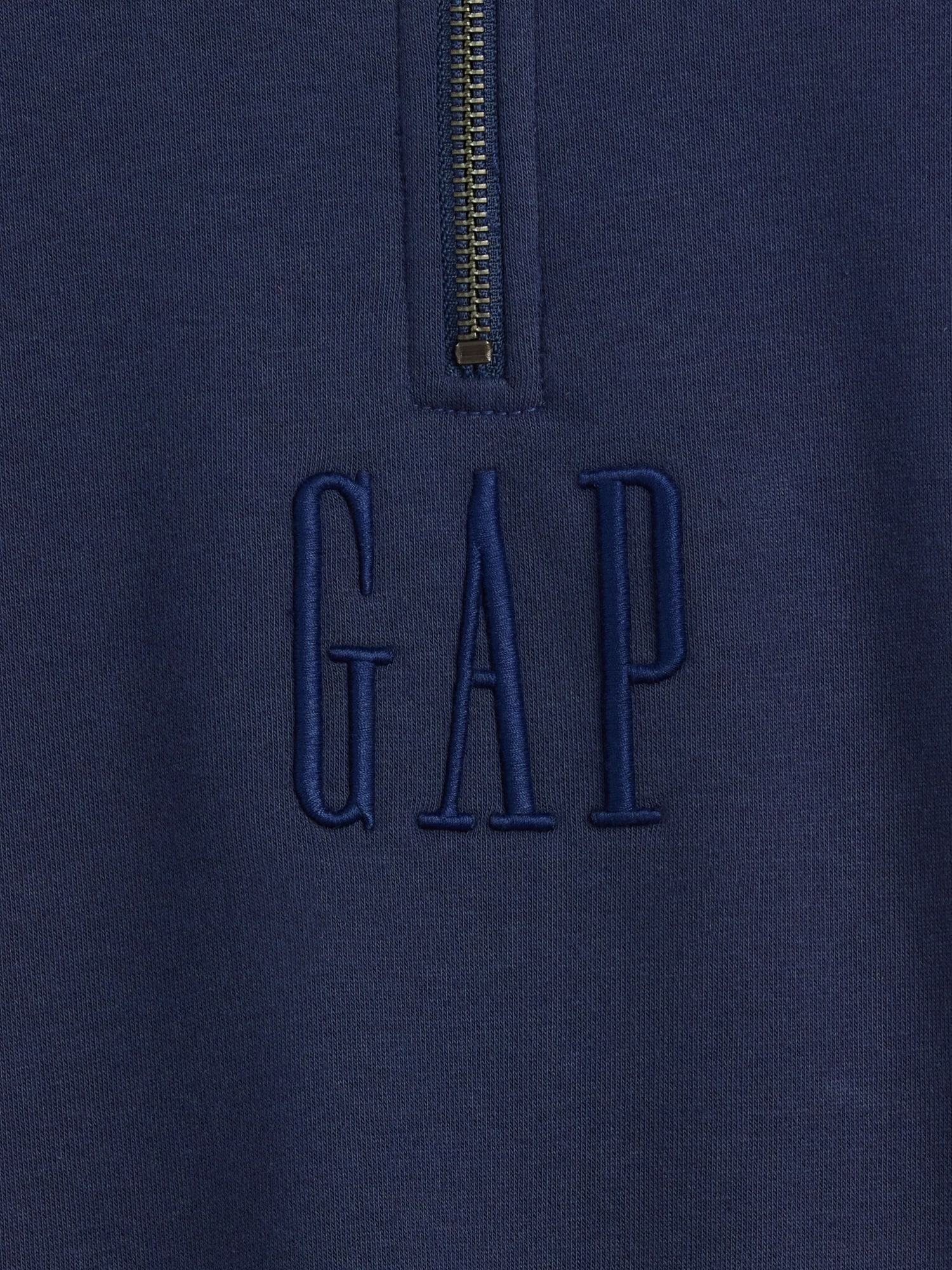 ヘビーウェイト オーバーサイズ GAPロゴ 1/4ジップアップ プルオーバー-3