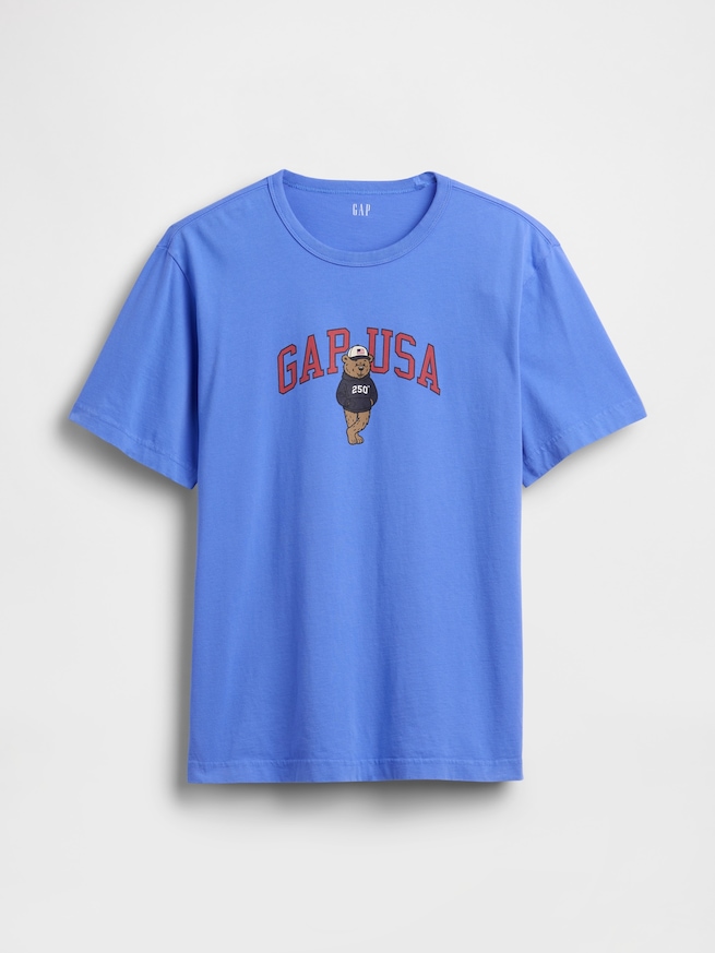 リラックスフィット ブラナンベア GAPロゴTシャツ-4