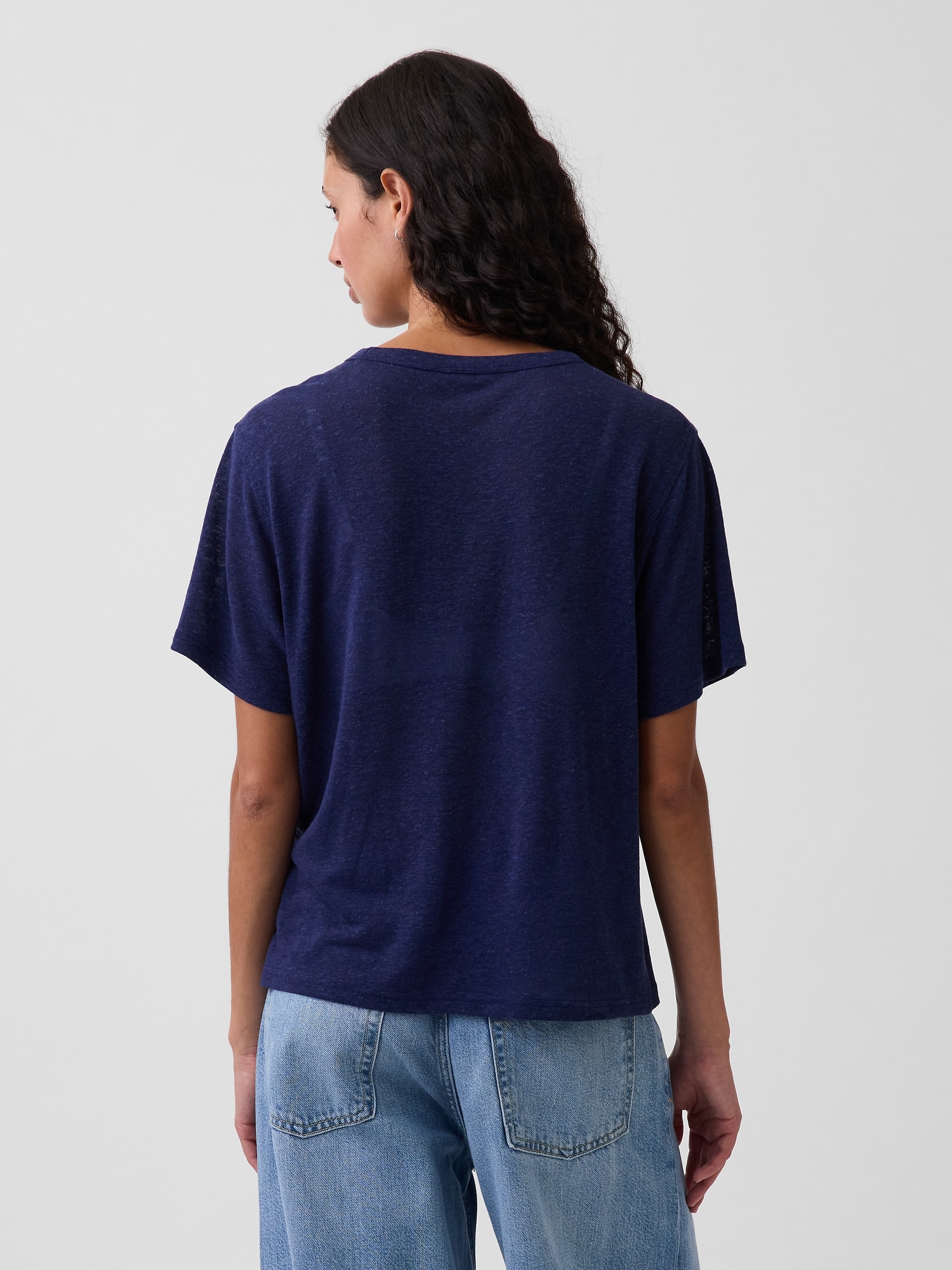 リネンブレンド リラックスフィット Tシャツ-2