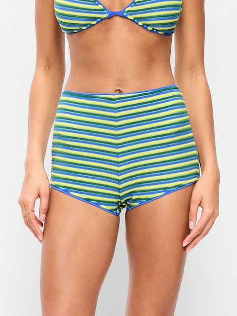SHORT COURT DE MAILLOT DE BAIN RÉTRO À TAILLE HAUTE