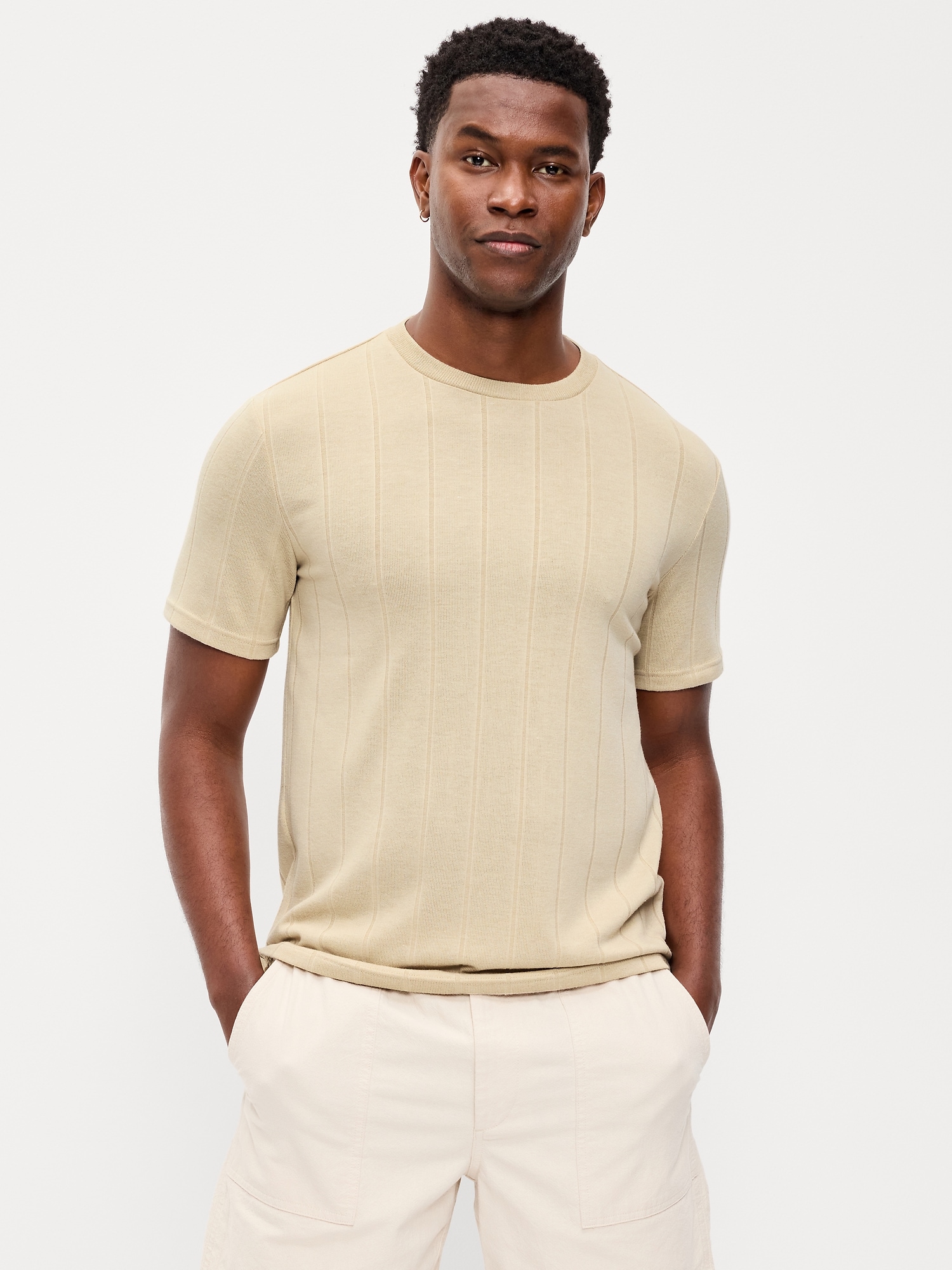 T-SHIRT EN TRICOT DÉCONTRACTÉ