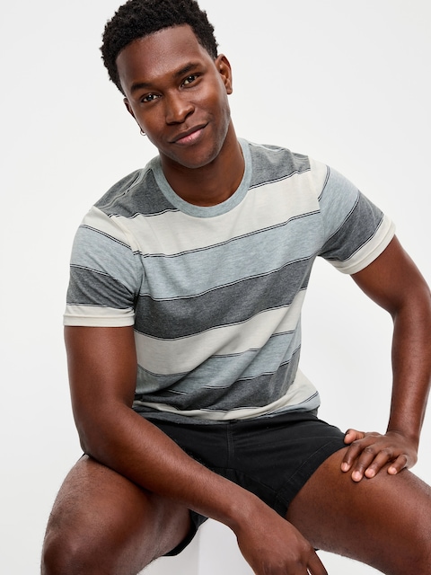 Crew-Neck Striped T-Shirt