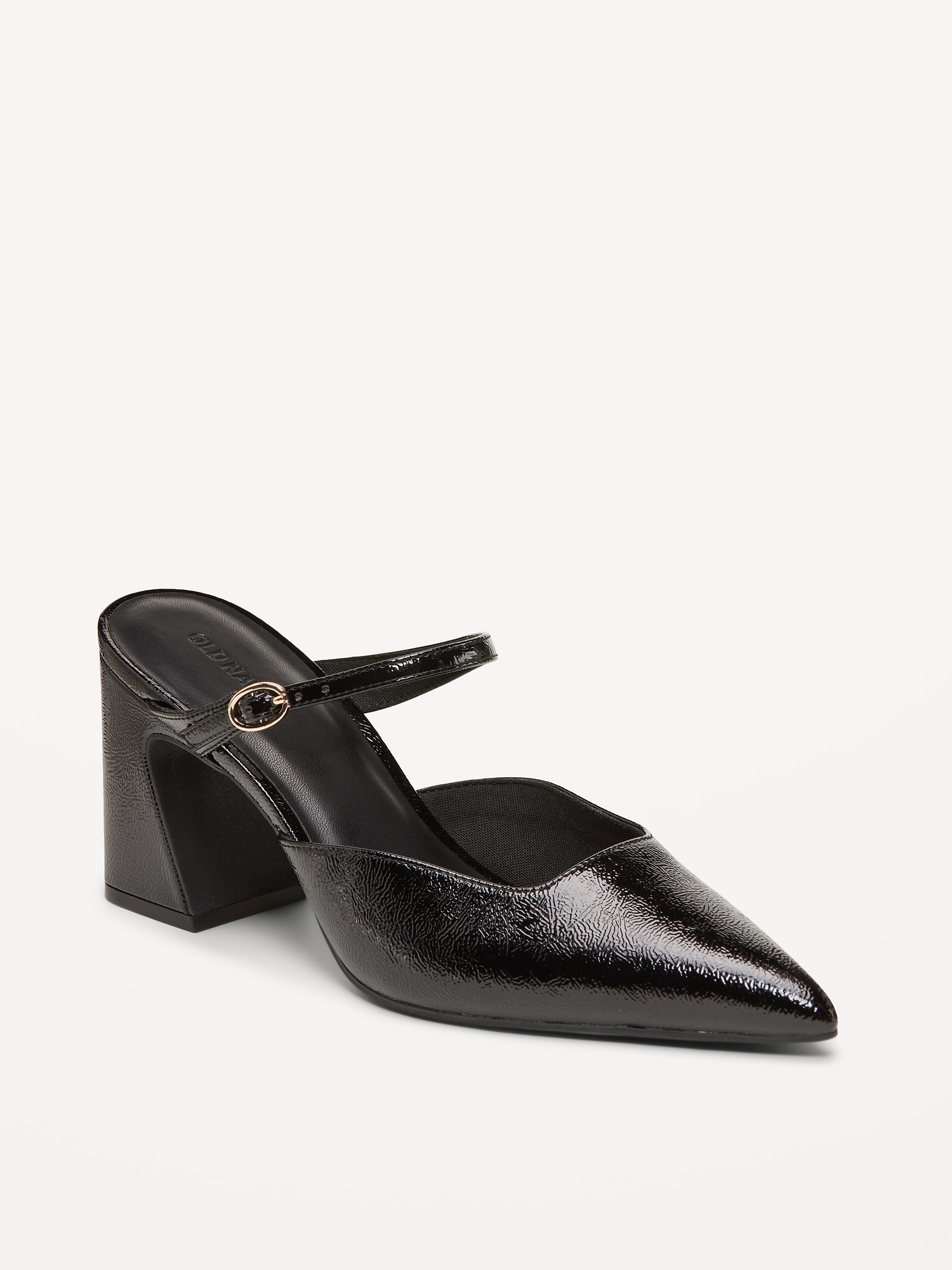 Buckle-Strap Mule Heels for Women